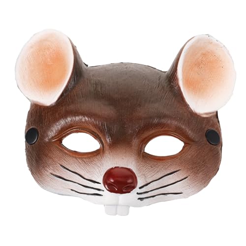 HOLIDYOYO 1stk Cospaly Maske Kriegswolf Fuchs Cosplay-masken Rattenmaske Tier Cosplay Gesichtsbedeckung Eichhörnchen-masken Neuheit Masken Halloween-halbmasken Mauskopfmasken Bilden Brown von HOLIDYOYO