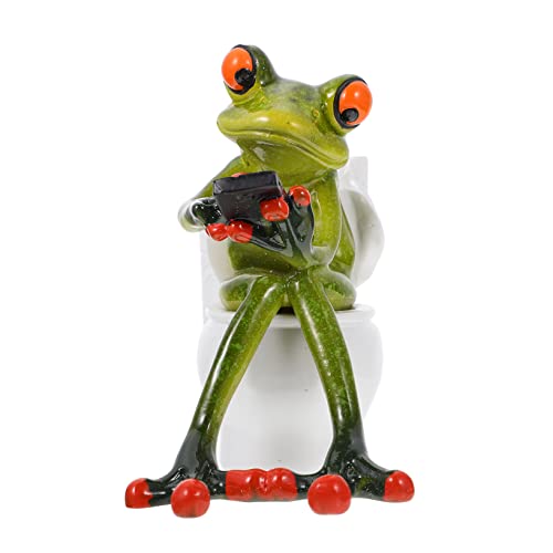 HOLIDYOYO 1stk Toilettenstifthalter Aus Kunstharz Feengarten-tierstatue Frosch Bleistifthalter Tasse Stifthalter Für Tiere Froschstatue Bleistifthalter Miniatur Inhaber Figur Heim Naturharz von HOLIDYOYO