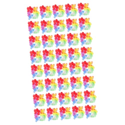 HOLIDYOYO 20 Paar Armband Luau-Party-Armbänder tropische Leis-Halskette handgelenkbandage uhrenarmbänder Handdekor im hawaiianischen Stil hawaiianische Leis Plastik Colorful von HOLIDYOYO