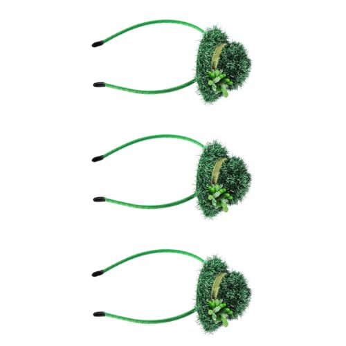 HOLIDYOYO 2Pcs St. Patricks Day Stirnband Green Hat St. Patricks Day Stirnband Gillter Shamrock Stirnbänder Irish Green Hat St. Patricks Day Accessoires von HOLIDYOYO