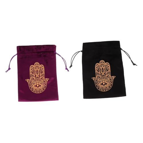 HOLIDYOYO 2St Tarot-Tasche karten aufbewahrung tarot zubehör Tarot-Aufbewahrungstasche Schmuckbeutel mit Kordelzug Tarotkartenhalter Aufbewahrungstasche für Tarotkarten Flanell von HOLIDYOYO