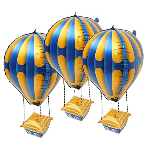 HOLIDYOYO 4 Stück Heißluftballon Dekorationen Hängender Ballon Ballonmittelstücke Für Tische Kinderparty Ballon Luftballons Für Geburtstagsfeiern Hasenballon Deckendekor Aluminiumfolie von HOLIDYOYO