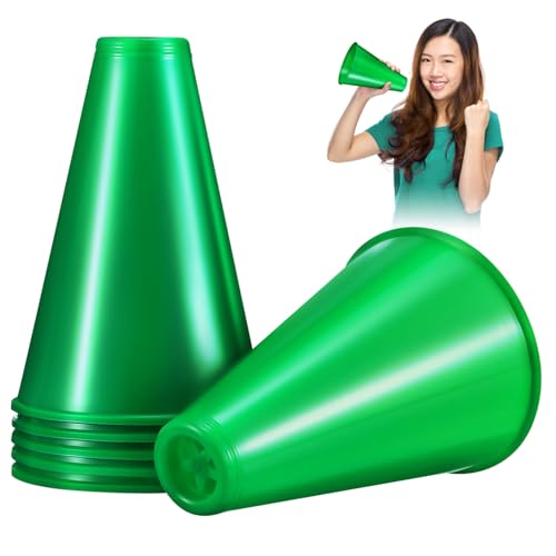 HOLIDYOYO 6 STK Cheerleader-Megaphone Jubel-Megaphone Megaphon-Lautsprecher Jubeln Party-megafone Jubel-megafon-Dekorationen Jubel-megaphon Groß Spielzubehör Für Fans Plastik Green von HOLIDYOYO