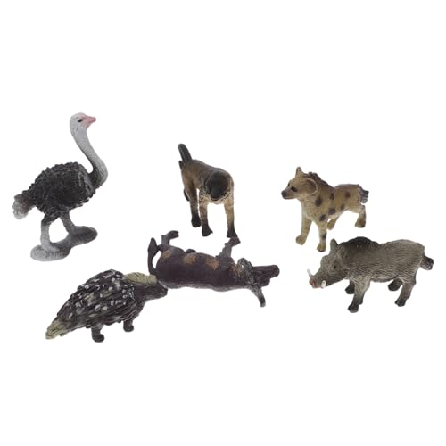 HOLIDYOYO 6 Stück Afrikanische Tiermodelle Miniatur Tierfiguren Simulation Tierornament Tierfiguren Für Heimdekoration Kleine Plastiktiere von HOLIDYOYO