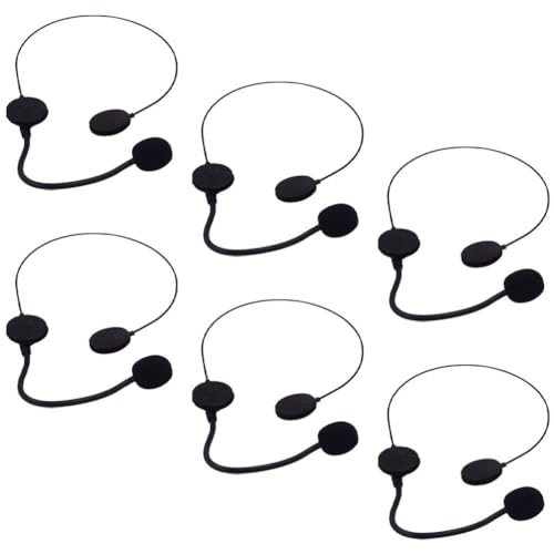 HOLIDYOYO 6 Stück Spielzeug-Mikrofon-Headset Kostümzubehör Headset Gefälschter Sänger Mikrofon Und Kopfhörer Kostümzubehör Requisite von HOLIDYOYO