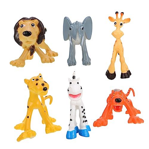 HOLIDYOYO 6st Tieridentifikationsmodell Giraffenfiguren Wildtiermodell Mini-tierspielzeug Wildtier-modellspielzeug Zoo-tierfiguren Tierisches Lernspielzeug Wilde Tierfiguren Plastik von HOLIDYOYO