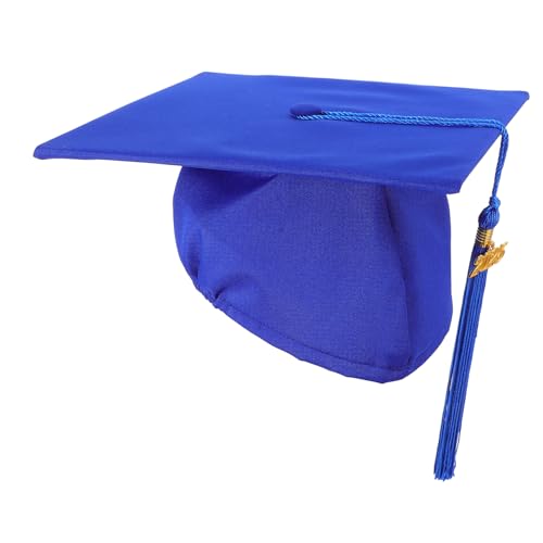 HOLIDYOYO Abiturmütze Abschlussmütze Studienabschluss Hut verstellbare Graduierungskappen Abschlusskappen für Herren und Damen Abschlusshüte Abschlusshutdekorationen Polyester Blue von HOLIDYOYO