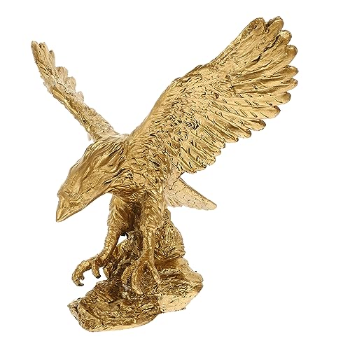 HOLIDYOYO Adlerornament Mit Ausgebreiteten Flügeln Bürotisch-adlerfiguren Desktop-schmuck Adler-skulptur Vogel Figur Vogeldekorationen Für Das Büro Adlerfiguren Tierfiguren Harz Golden von HOLIDYOYO