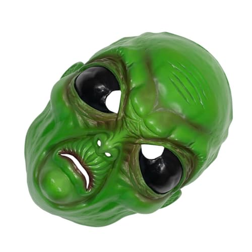 HOLIDYOYO Alien-Kopfmaske Halloween-Kopfmasken Ufo-Streich-Kostümmaske Für Erwachsene Halloween-Cosplay-Party-Requisiten Gruselige Party-Dekoration Neuheitsmaske von HOLIDYOYO