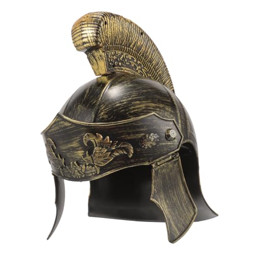 HOLIDYOYO Antiker römischer Helm Kostüm römischer Gladiator Mittelalterlicher Ritterhelm halloween costume halloween kleidung karnevalkostüme Männer Cosplay Helm Soldat-Hut-Requisite Plastik von HOLIDYOYO