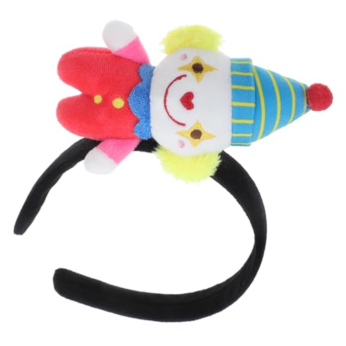 HOLIDYOYO Clown-stirnband Regenbogen-stirnband Clown-kostüm Clownhüte Clown Perücke Mützen Clown-zubehör Halloween Stirnband Masse Zirkus-souvenir Lustiger Clown-kopfschmuck Stoff von HOLIDYOYO