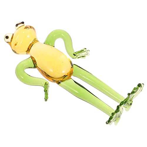 HOLIDYOYO Dekorative Frosch Statue Realistische Kristallfigur Für Wohnzimmer Garten Und Tischdeko Minimalistische Frosch Figurine Als Kunstwerk Und Geschenkidee Für Tierliebhaber von HOLIDYOYO