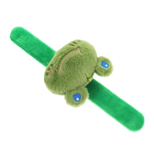 HOLIDYOYO Frosch-Armband Schnapparmbänder Armband mit Tieren Tierarmband für frosch Party-Armband Kuscheltier-Klapparmbänder für Plüsch Green von HOLIDYOYO