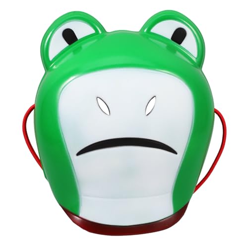 HOLIDYOYO Froschmaske Tierkopfmaske Halloween-Neuheitsmaske Kostüm Lustige Masken Halloween-Tierparty Vollkopf-Requisitenzubehör von HOLIDYOYO