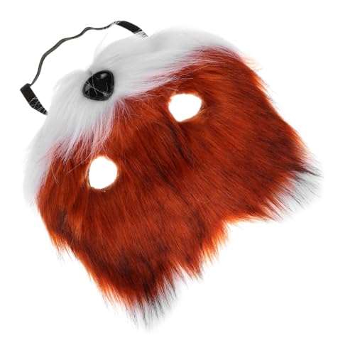 HOLIDYOYO Fuchsmaske Halloween-Fuchs-Cosplay-Maske Katzen-Plüschmaske Für Halloween Ostern Karneval Maskerade Kostümparty Cosplay-Requisiten von HOLIDYOYO