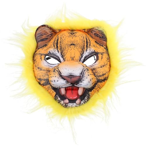 HOLIDYOYO Halloween-Tiger-Gesichtsmaske Wildes Tier Voller Kopf Realistische Maske Für Halloween Maskerade Party Kostüm Cosplay-Requisite von HOLIDYOYO