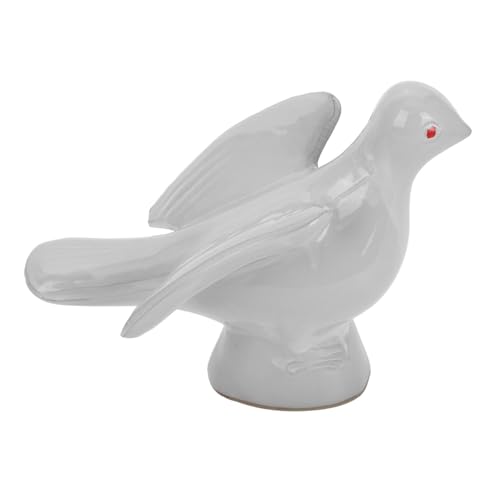 HOLIDYOYO Keramik-taubenornamente Taubengartenstatue Vogelfiguren Aus Keramik Simulation Taubenornamente Taube Vogel Ornament Taubenstatue Aus Keramik Gefälschte Vogelstatue Tischfigur Weiß von HOLIDYOYO