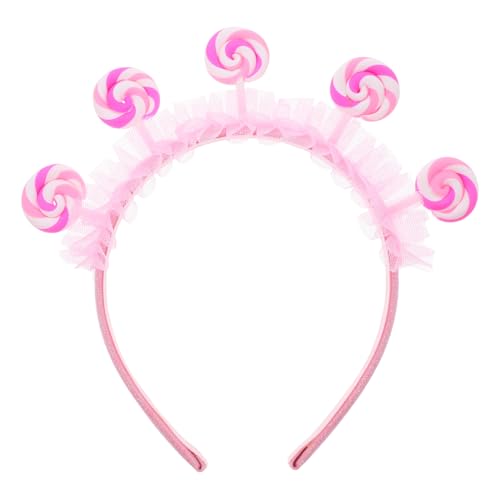 HOLIDYOYO Lollipop-Stirnband Weihnachts-Kostümzubehör Pfefferminzbonbons Damen-Lollipop-Kopfbedeckung Lebensmittel-Foto-Requisiten Für Geburtstag Candyland-Dress-Up-Party-Kopfschmuck C von HOLIDYOYO