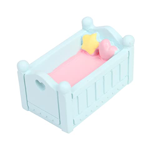 HOLIDYOYO Mini-Ornamente Aus Harz Babywiegen -dusche-Kuchen-Ornament Mini-Kinderbett-Spielzeug Puppe Spielzeug Babywiege Für Puppen Kuchenverzierung Tortenaufsätze Für Geburtstage von HOLIDYOYO