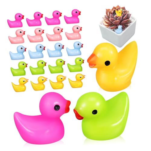 HOLIDYOYO Miniatur Ente Figuren Aus Resin Bunte Mini Ducks Deko Für Mikro Landschaften Garten Dekoration Aquarium Bonsai Und Puppenhäuser von HOLIDYOYO