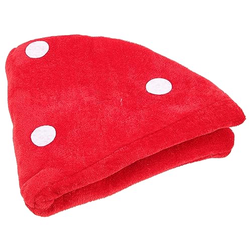 HOLIDYOYO Red Mushroom Hat Toad Hat Mushroom Costume Party Funny Decoration Hat for Kids (White and Red) von HOLIDYOYO