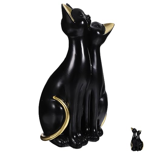 HOLIDYOYO Schwarze Kleine Tiere Katzenfigur Tierdekor Aus Kunstharz von HOLIDYOYO