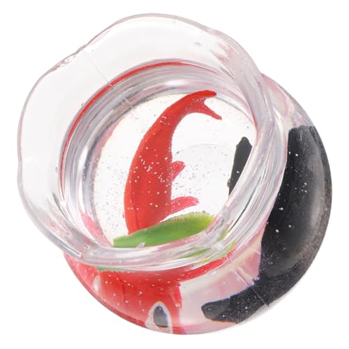 HOLIDYOYO Simulation Eines Koi-beckens Gefälschtes Aquarium Mini-fischschalen Puppenhaus-miniaturen Fischtankdekor Miniatur-Dinge -Statue Zubehör Für Aquarien Kleine Figuren PVC von HOLIDYOYO