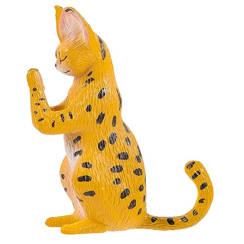 HOLIDYOYO Simulationskatzenmodell Animal Figures Cutie Cats Kid e Cats easykittie Cartoon-Kätzchen-Handwerk Kätzchen Spielzeug gefälschtes Katzenmodell Kleiner Katzenschmuck PVC Orange von HOLIDYOYO