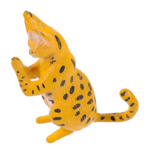 HOLIDYOYO Simulationskatzenmodell Figur Realistisches Kätzchen Katzen-armaturenbrett- Katzenskulptur Requisite Für Katzenfotos Buddha-katzenstatue Kleines Katzenmodell PVC Orange von HOLIDYOYO