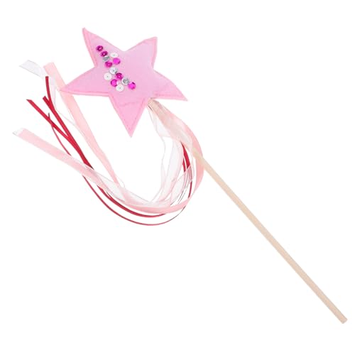 HOLIDYOYO Star Zauberstab Mit Ribbon Streamer Für Mädchen Dekoratives Ribbon Stick Für Geburtstagsfeier Foto Requisiten Prinzessin Partydekorationen Und Cosplay Zauberstäbe Requisiten von HOLIDYOYO