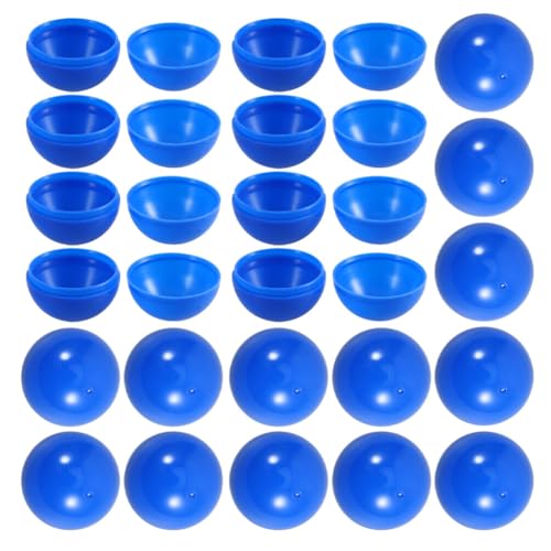 HOLIDYOYO Tombola-Bälle 25 Stück Kleine Zu Öffnende Runde Kapseln Leere Plastikbehälter Für Kaugummiautomaten Für Partygeschenke 3 cm Blau von HOLIDYOYO