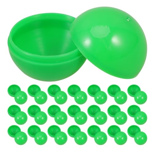 HOLIDYOYO Tombola-Bälle 25 Stück Kleine Zu Öffnende Runde Kapseln Leere Plastikbehälter Für Kaugummiautomaten Für Partygeschenke 3 cm Grün von HOLIDYOYO