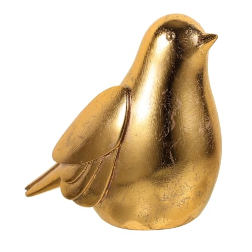 HOLIDYOYO Vogelschmuck Aus Kunstharz Weihnachtsvögel Dekoration Vogel- Gartendekoration Lebensechte Vögel Gefälschte Vogeldekor Gefälschte Vögel Kleine Vogelfigur Vogelverzierung Golden von HOLIDYOYO