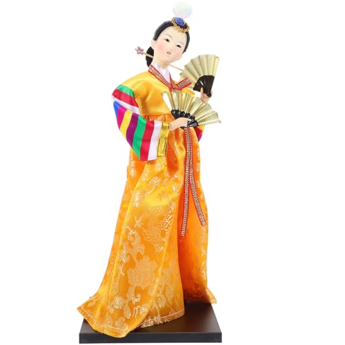 Koreanische Puppenfiguren Traditionelle Asiatische Puppen Hanboks Kleiderpuppen Koreanische Weibliche Statue Für Heimbüro Desktop-Dekoration von HOLIDYOYO