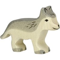 HOLZTIGER 80110 Wolf, klein ca. 6,5 x 1,9 x 4,5 cm, Holz von HOLZTIGER