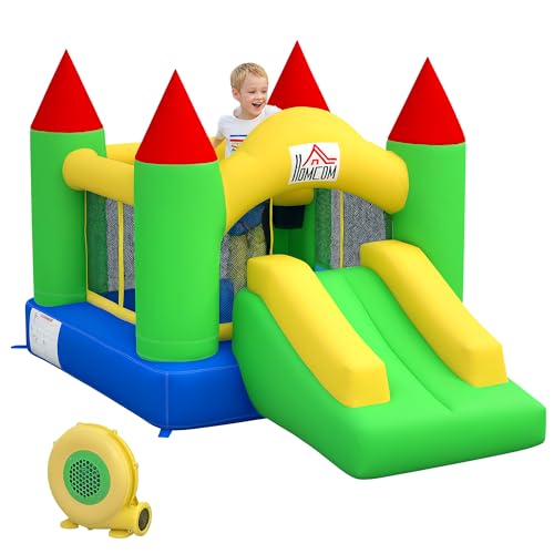 HOMCOM Aufblasbare Hüpfburg mit Gebläse, Kinderhüpfburg, Spielburg mit Rutsche, Trampolin, Sicherheitsnetz, für Kinder 3 bis 10 Jahre, Oxford, 300 x 180 x 160 cm HOMCOM Aufblasbare Hüpfburg mit Gebläse, Kinderhüpfburg, Spielburg mit Rutsche, Trampolin, Sicherheitsnetz, für Kinder 3 bis 10 Jahre, Oxford, 300 x 180 x 160 cm von HOMCOM