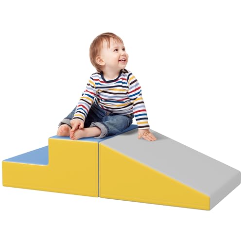 HOMCOM Baby-Motorik-Parcours, modular, Kletterspielzeug, Schaumstoff-Bausteine Lernspielzeug, 2 Riesenbausteine aus Schaumstoff, für Kinder von 12 bis 36 Monaten, Mehrfarbig HOMCOM Baby-Motorik-Parcours, modular, Kletterspielzeug, Schaumstoff-Bausteine Lernspielzeug, 2 Riesenbausteine aus Schaumstoff, für Kinder von 12 bis 36 Monaten, Mehrfarbig von HOMCOM