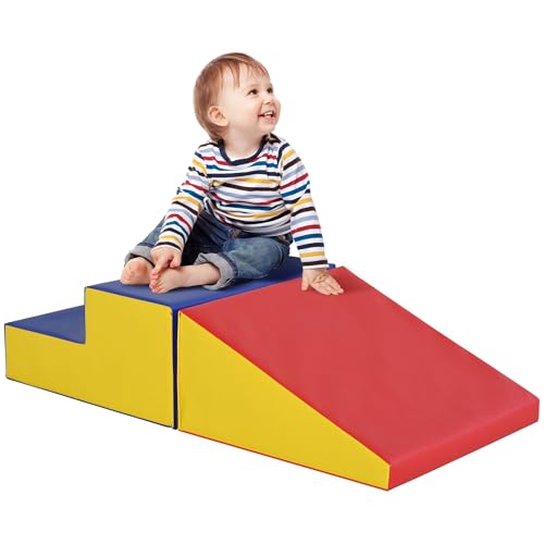 HOMCOM Baby-Motorik-Parcours, modular, Kletterspielzeug, Schaumstoff-Bausteine Lernspielzeug, 2 Riesenbausteine aus Schaumstoff, für Kinder von 12 bis 36 Monaten, Mehrfarbig HOMCOM Baby-Motorik-Parcours, modular, Kletterspielzeug, Schaumstoff-Bausteine Lernspielzeug, 2 Riesenbausteine aus Schaumstoff, für Kinder von 12 bis 36 Monaten, Mehrfarbig von HOMCOM