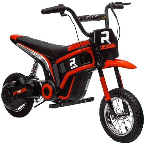 HOMCOM Elektro Motorrad Kinder Elektromotorrad mit 24V 350W Motor, 8-16 KMH Geschwindigkeitsmodus, 12 Zoll Luftreifen, Elektromotorrad mit Musik Scheinwerfer, Moto Cross für Kinder 8–12 Jahre Rot HOMCOM Elektro Motorrad Kinder Elektromotorrad mit 24V 350W Motor, 8-16 KMH Geschwindigkeitsmodus, 12 Zoll Luftreifen, Elektromotorrad mit Musik Scheinwerfer, Moto Cross für Kinder 8–12 Jahre Rot von HOMCOM
