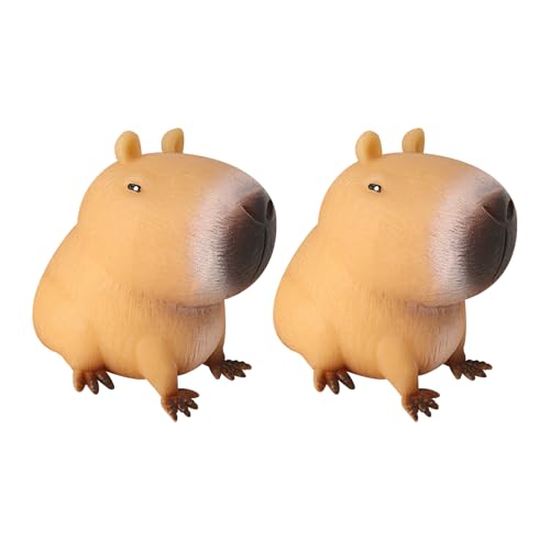 Capybara Quetschspielzeug , Anti Stress Spielzeug , Anti Stress Stressbälle Stress Squeeze Spielzeug , Squeeze Ball Squeeze Spielzeug Für Erwachsene Und Kinder (L-2 PCS) von HOME'S FRIEND