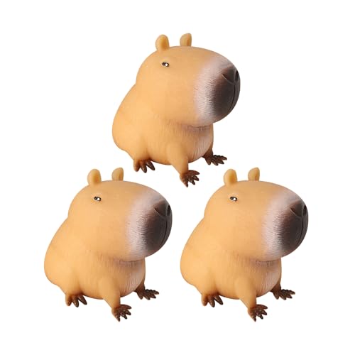 Capybara Quetschspielzeug , Anti Stress Spielzeug , Anti Stress Stressbälle Stress Squeeze Spielzeug , Squeeze Ball Squeeze Spielzeug Für Erwachsene Und Kinder (S-3 PCS) von HOME'S FRIEND