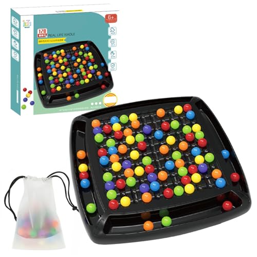 Intellektuelles Schachbrett Doppelduell, 48/80/120/168/241/288/366 Stück Rainbow Ball Gesellschaftsspiele, Tabletop Familienspiele Partyspiele für Erwachsene Kinder (120 Stück) von HOME'S FRIEND