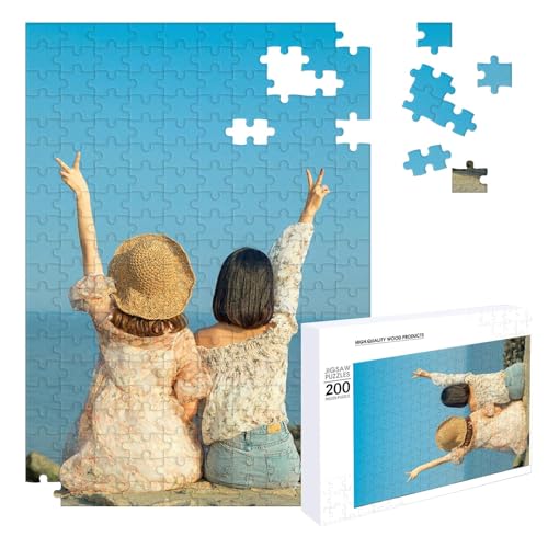 Persönliches Puzzle, Personalisiertes Puzzle mit eigenem Bild, Gestalte Dein individuelles Fotopuzzle für Geburtstage, Muttertag, Valentinstag & Hochzeiten (vertikale Version, 200 PCS) von HOME'S FRIEND