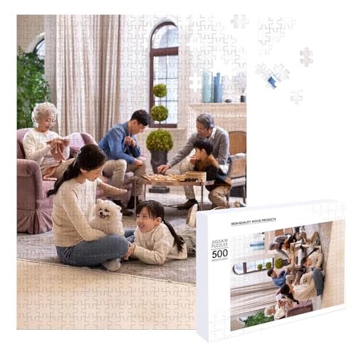 Persönliches Puzzle, Personalisiertes Puzzle mit eigenem Bild, Gestalte Dein individuelles Fotopuzzle für Geburtstage, Muttertag, Valentinstag & Hochzeiten (vertikale Version, 500 PCS) von HOME'S FRIEND