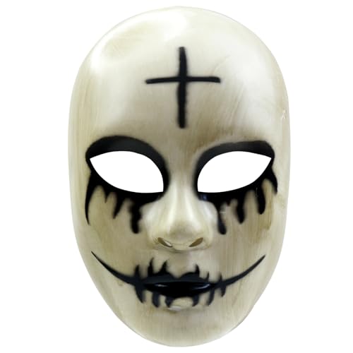 The Purge Cross Mask Anarchy Movie Mask Horror Killer Masked Halloween Kostüm Party von HOMELEX