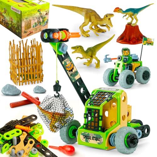 HOMETTER Konstruktionsspielzeug, Bauspielzeug Mint-Lernpaket, Dinosaurier Spielzeug für Vorschulkinder, Geburtstag Christms Idee Geschenk für Jungs Alter 5 6 7 8+ Jahre von HOMETTER