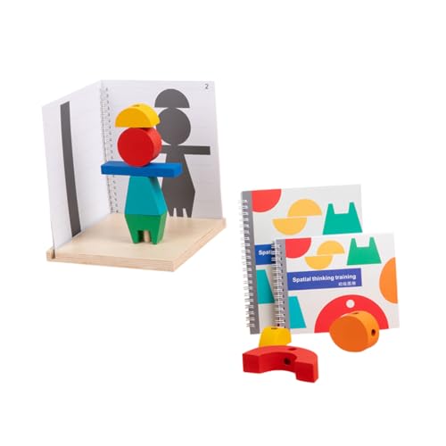 HOMFAMINI 1 Satz Holzblock Kinder Puzzle kinderpuzzle Holz Puzzle Puzzle gieskanne kinderspielzeug Kinder stapeln Spielzeug pädagogisches Spielzeug Blöcke für Kinder Stapelblöcke Papier von HOMFAMINI