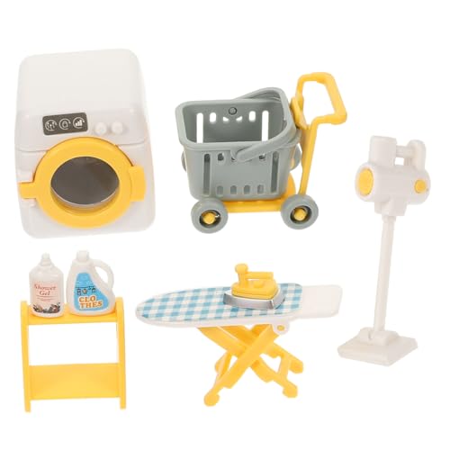 HOMFAMINI 1 Set Mini Waschmaschine Spielzeug Waschküche Waschmaschine Vorgetäuschtes Spielspielzeug Puppenhaus Versorgung Vorgetäuschtes Spielzeug Haushaltsgerät Spielzeug Mini von HOMFAMINI