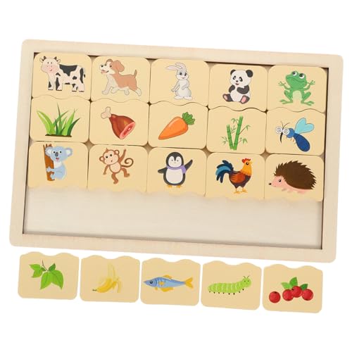 HOMFAMINI 1 Set Pädagogisches Puzzle Spielzeug Holzpuzzles Steckpuzzles Für Kinder Holznaiml Steckpuzzles Blockpuzzles Für Kleinkinder Babypuzzles Lernpuzzles Für Kleinkinder von HOMFAMINI