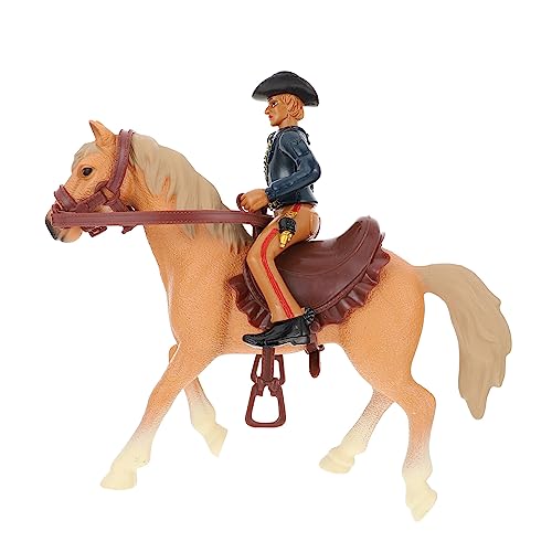 HOMFAMINI 1 Set Western Cowboy Modell Dekor Kinder Lernspielzeug Kinder Kognitives Spielzeug Nachahmungsmodell Nachahmung Pferd Modell Sandtisch Zubehör Lebendiges Modell Sandtisch von HOMFAMINI